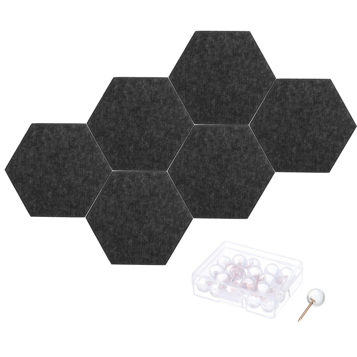 Desketic Petite Hexagon Felt Accent Tiles (Set of 6) — Desketic Acoustic Architecture & Workspace Quietude — view 3