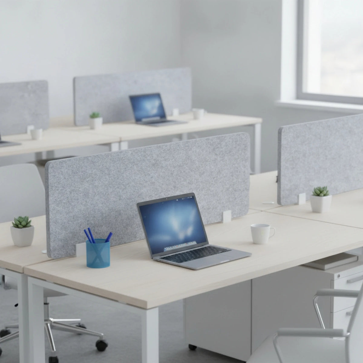 Desketic Pillar Freestanding Acoustic Desk Baffle — Desketic Acoustic Architecture & Workspace Quietude — view 2