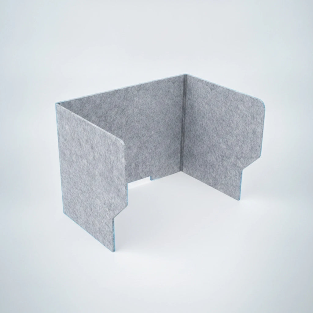 Desketic Nook Three-Sided Felt Desk Screen with Cable Cutouts — Desketic Acoustic Architecture & Workspace Quietude — view 2