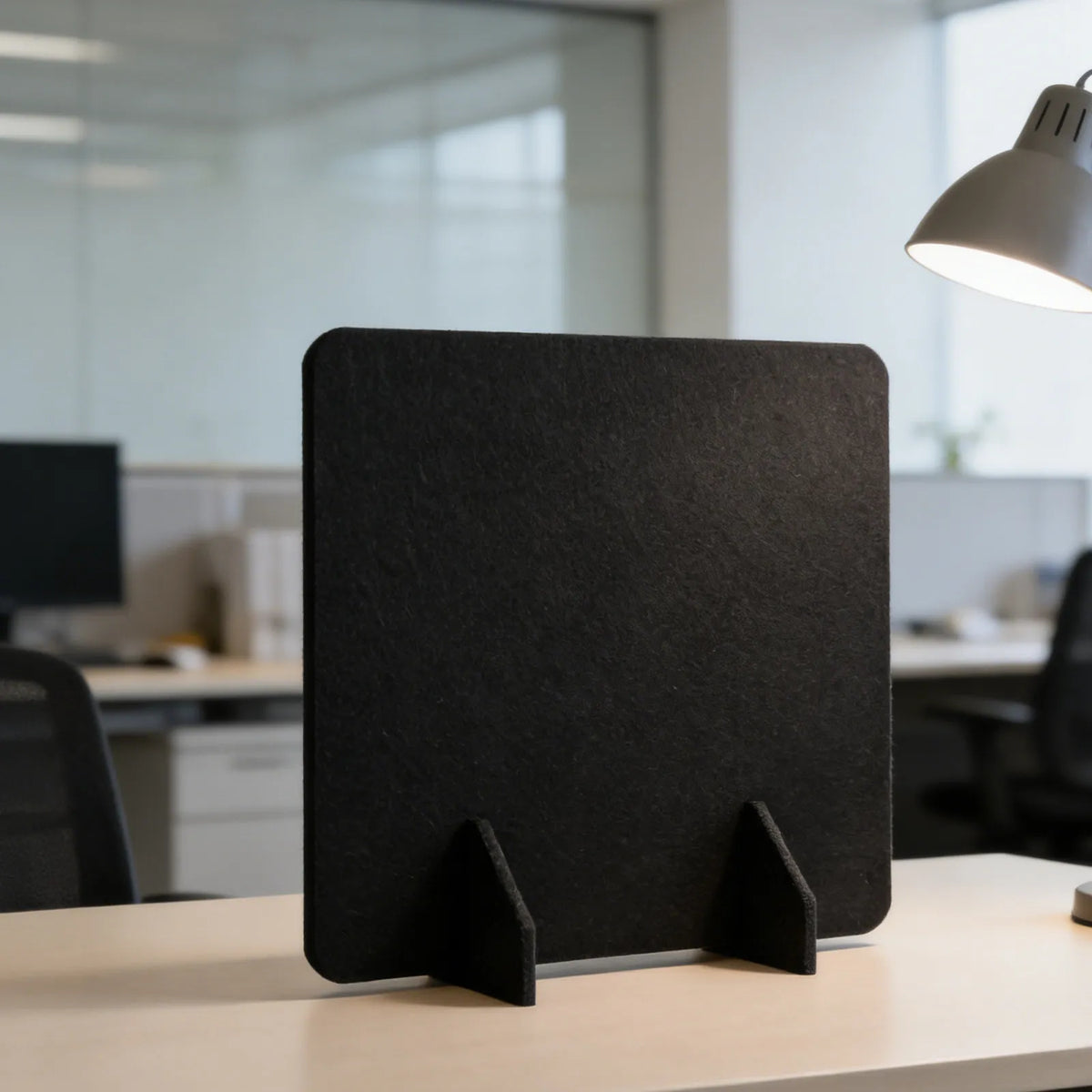 Desketic Noir Twin Felt Desk Partition Pair — Desketic Acoustic Architecture & Workspace Quietude — view 2