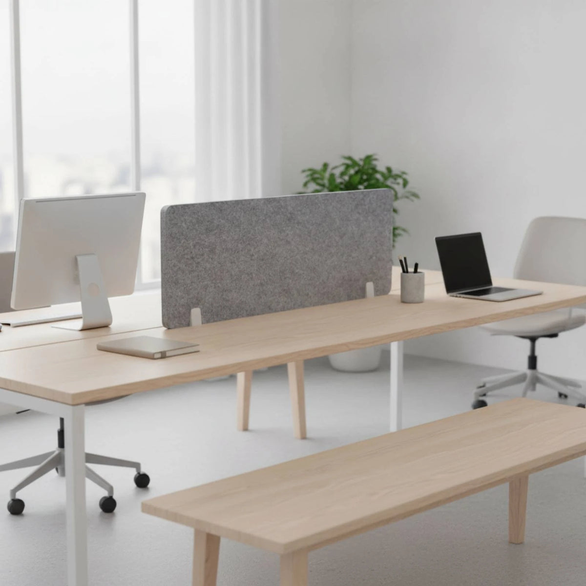 Desketic Pillar Freestanding Acoustic Desk Baffle — Desketic Acoustic Architecture & Workspace Quietude — view 4