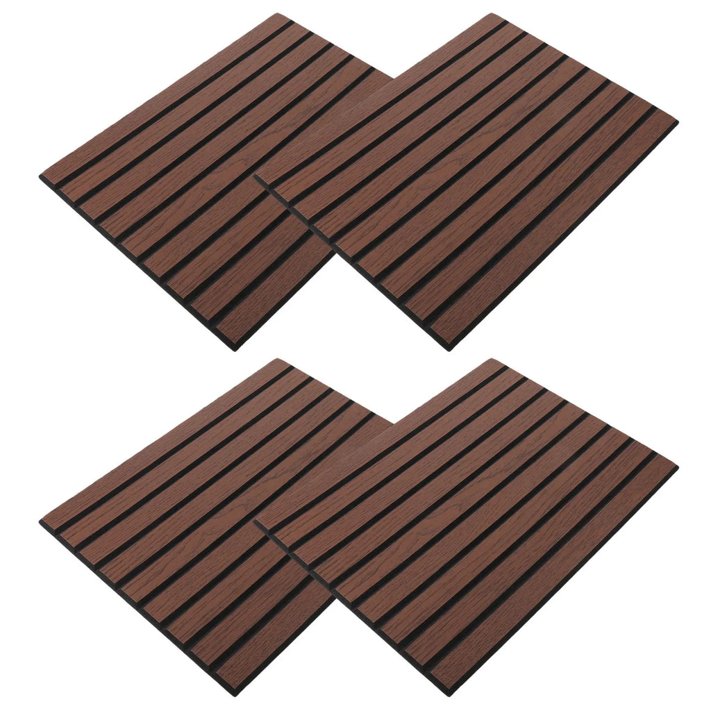 Desketic Umber Walnut-Tone Peel-and-Stick Slat Panels — Desketic Acoustic Architecture & Workspace Quietude — view 4