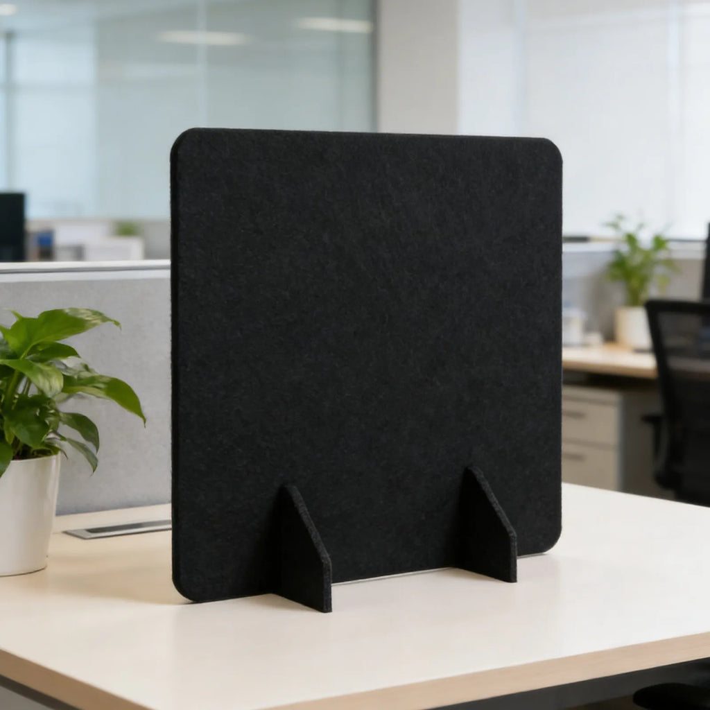 Desketic Noir Twin Felt Desk Partition Pair — Desketic Acoustic Architecture & Workspace Quietude — view 3