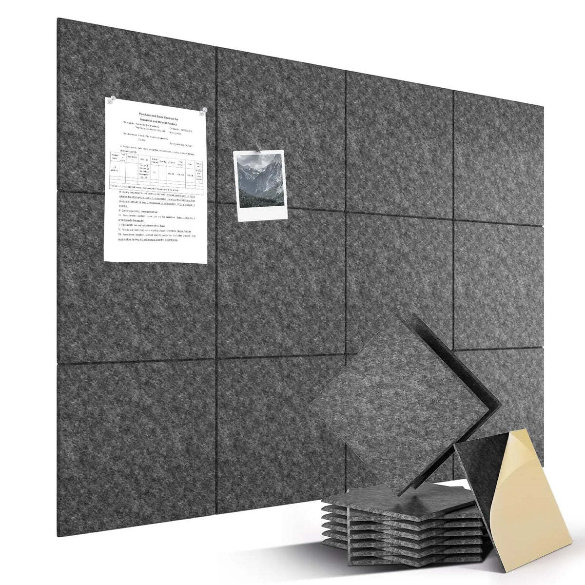 Desketic Gallery Twelve-Panel Felt Wall Kit (120 × 90 cm) — Desketic Acoustic Architecture & Workspace Quietude