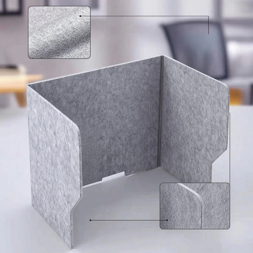 Desketic Nook Three-Sided Felt Desk Screen with Cable Cutouts — Desketic Acoustic Architecture & Workspace Quietude — view 5