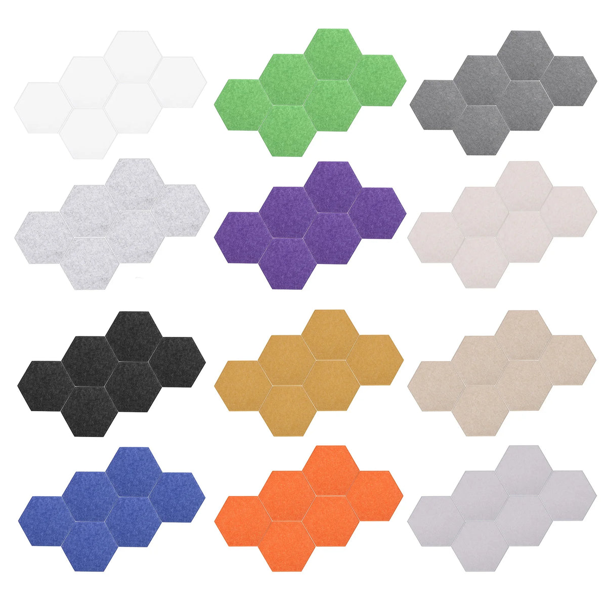 Desketic Petite Hexagon Felt Accent Tiles (Set of 6) — Desketic Acoustic Architecture & Workspace Quietude