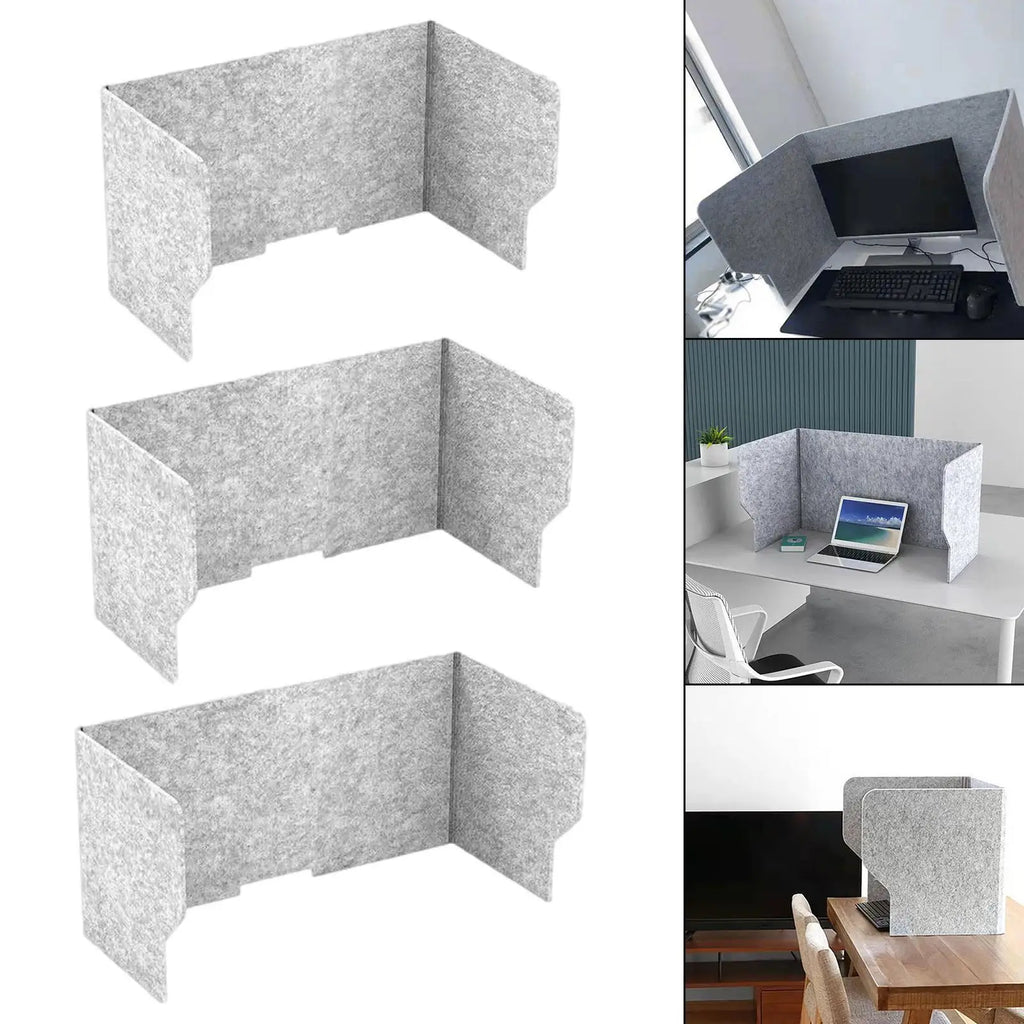 Desketic Carrel Three-Panel Felt Study Enclosure — Desketic Acoustic Architecture & Workspace Quietude — view 4