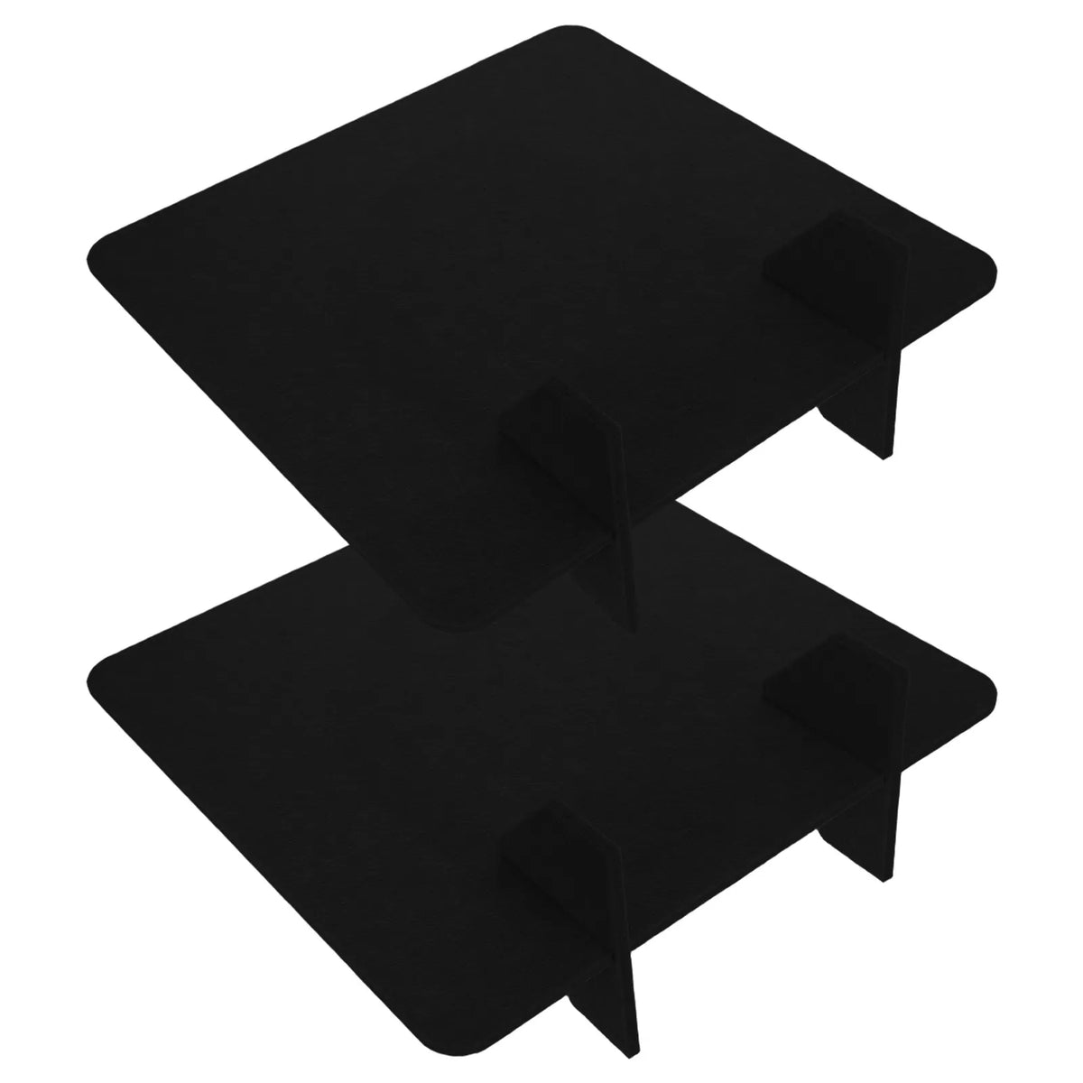Desketic Noir Twin Felt Desk Partition Pair — Desketic Acoustic Architecture & Workspace Quietude