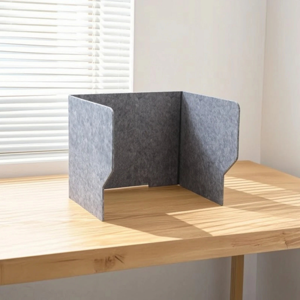 Desketic Nook Three-Sided Felt Desk Screen with Cable Cutouts — Desketic Acoustic Architecture & Workspace Quietude — view 4